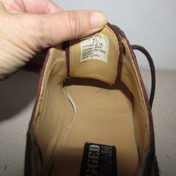 Rugged Terrain Brown Leather Lug Sole Shoes - Picture 12 of 13